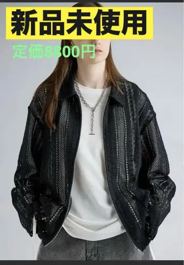 SOCCE 루즈 실루엣 시어 레이스 자켓 (블랙)