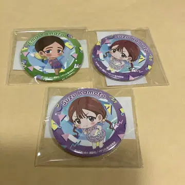 메달리스트 복권 밤 사슴 도서 스즈, 야마토 에마 캔뱃지 3개