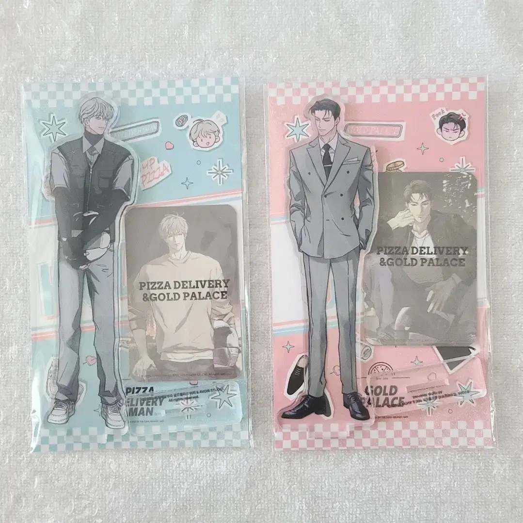 (Sealed) Pizza Delivery Man and Gold Palace Acrylic Stand Pidalbu As Bulk