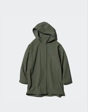 유니클로 블록 테크 하프 코트
