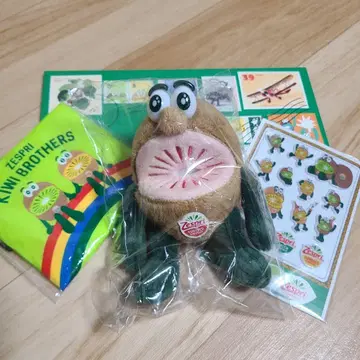 Zespri Kiwi Brothers 루비 레드 봉제 인형과 스티커