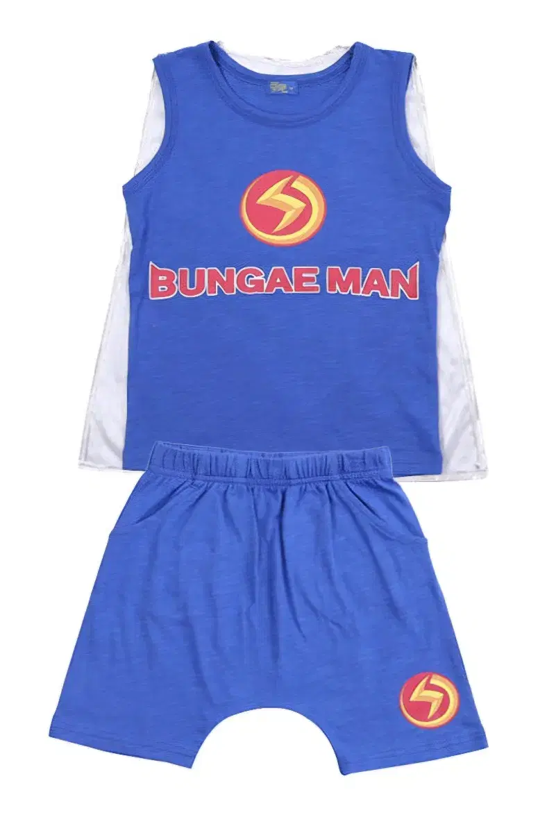 Yooa Lightning Man Sleeveless Top and Bottom Set (Cape Included) 120