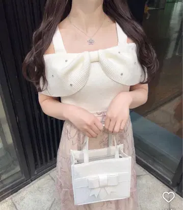 evelyn 빅 리본 오프 숄더 TP