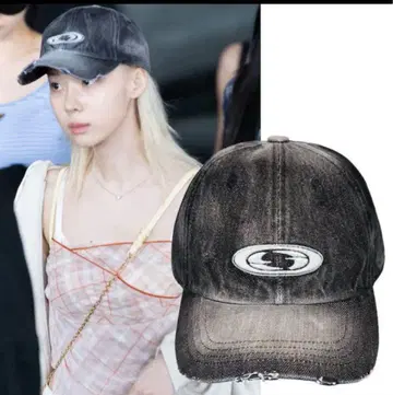 aespa 윈터 착용 GRAILZ DENIM OVAL LOGO CAP