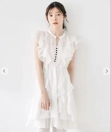 코코딜 프릴 미니 원피스