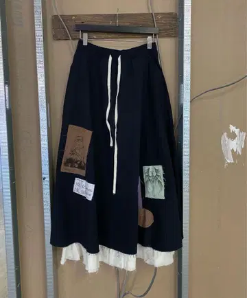 dropdead 롱 스커트 패치워크
