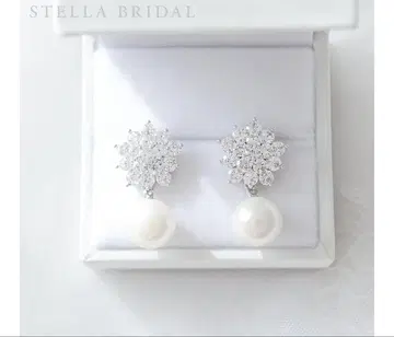 STELLABRIDAL 귀걸이 크리스탈 부케 드롭 펄
