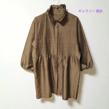 새상품급 갤러리 사라사 인도 사라사 코튼 핀턱 블라우스 상의
