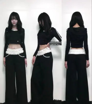 안드왕 허리 프릴 리본 팬츠 002