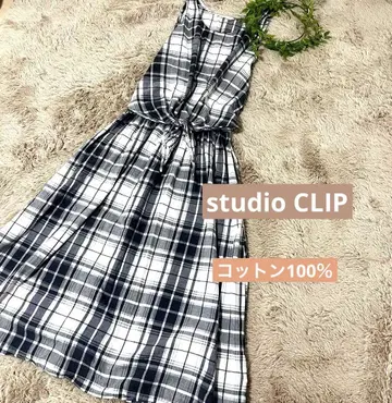 studio CLIP 스튜디오 클립 마드라스 체크 롱 원피스