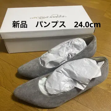새상품 그레이 펌프스 24.0cm(4E)