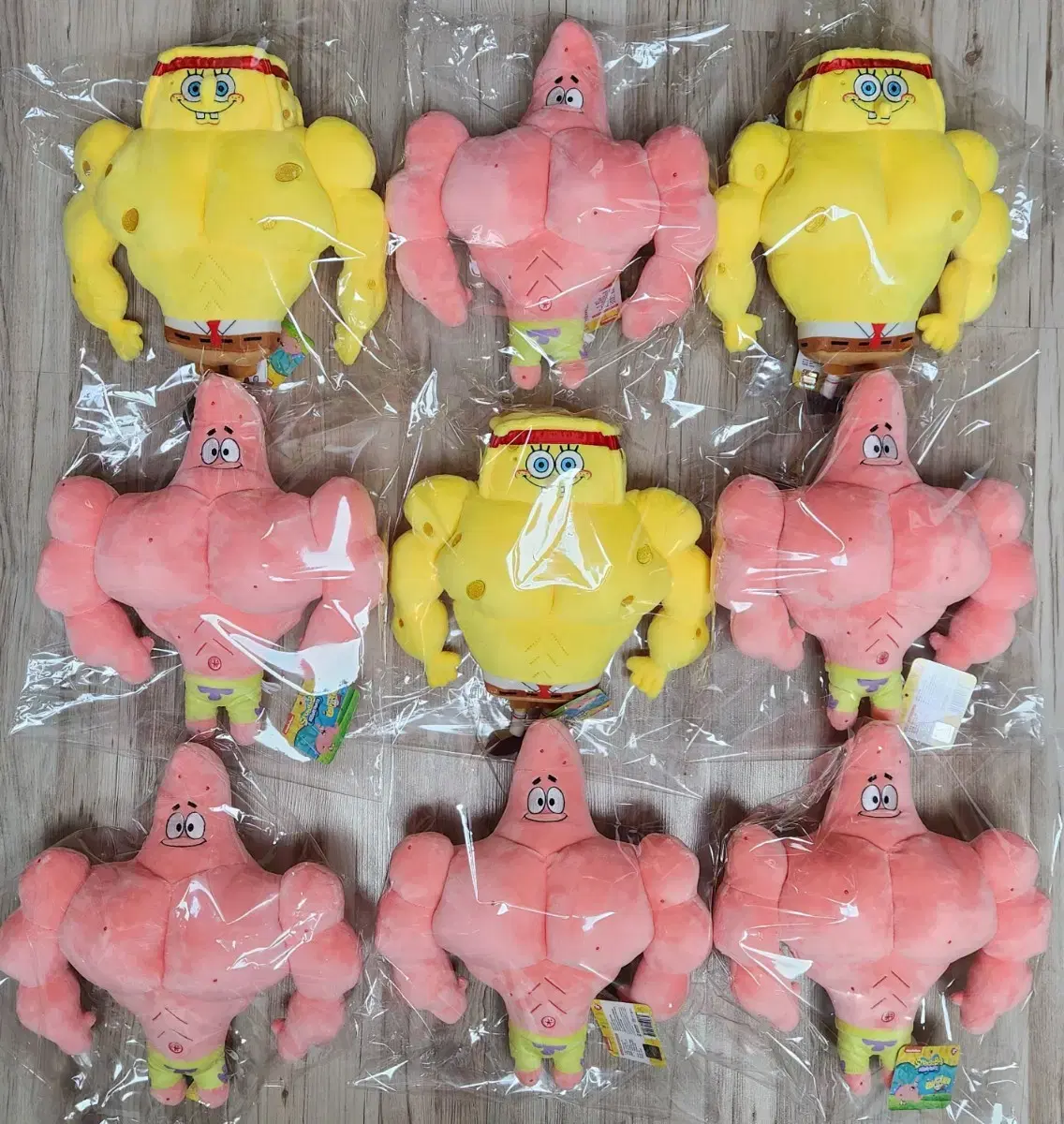 스펀지밥 & 뚱이 머슬 인형