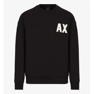 AX 로고 블랙 맨투맨