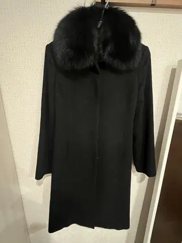 1EINS SCHRITT 캐시미어 100% 블랙 롱 코트