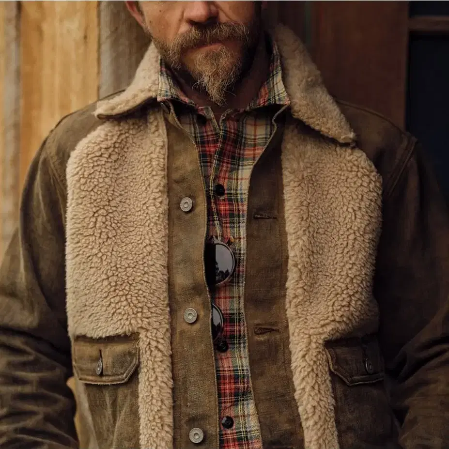 RRL | 더블알엘 RRL Fleece Denim Jacket Grizzly Jacket L size