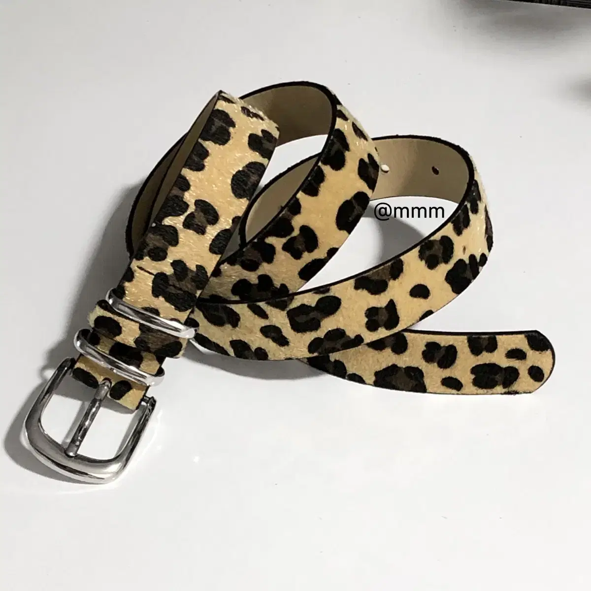 Leopard Print Pony Hair Belt