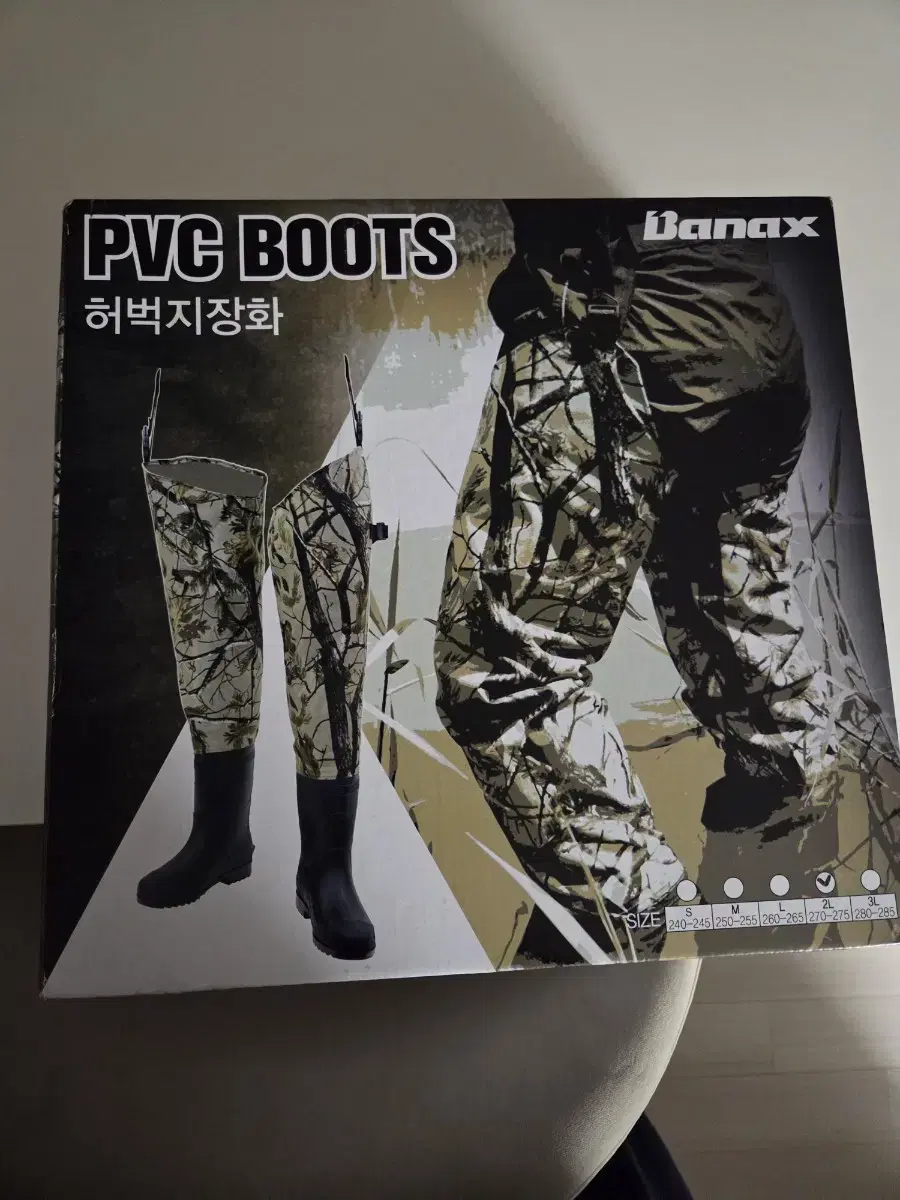 Banax PVC Thigh Waders, sealed new product, size 270-275.
