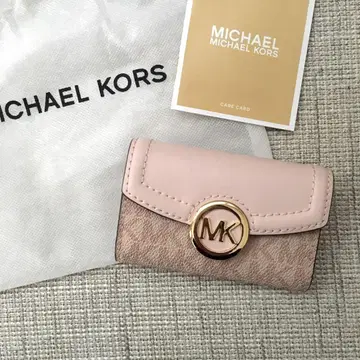 새상품 마이클코어스 MICHEAL KORS 시그니처 핑크 키케이스