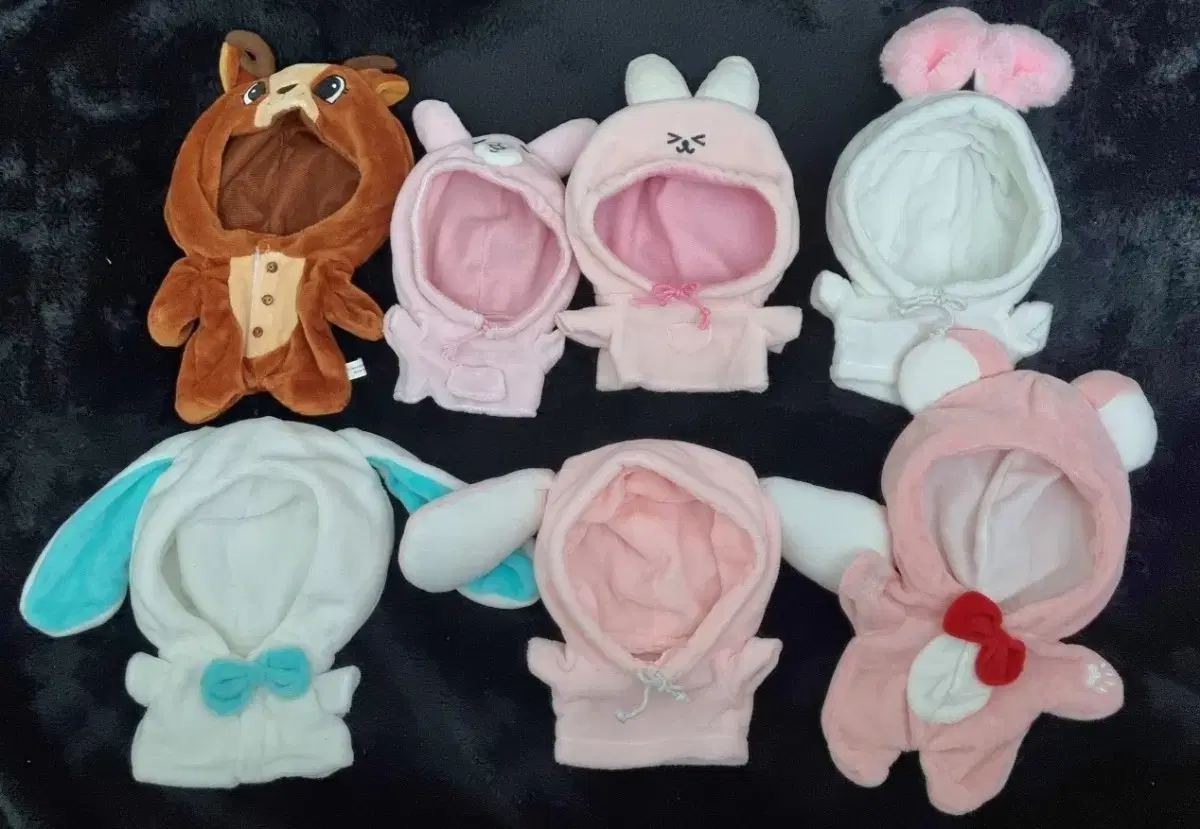 일괄!! 20cm 인형옷 20깅 옷장 동물 우주복 후드 토끼 사슴 곰