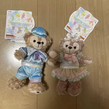 새상품 더피 셰리 메이 20주년 봉제 인형 배지 2종 세트