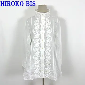 히로코비스 히로코코시노 긴팔 셔츠 화이트 면 100% 9 C3357