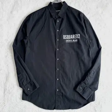 DSQUARED2 디스퀘어드 상의 셔츠 프론트 로고 블랙