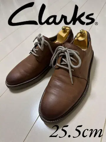 Clarks 클락스 천연 가죽 드레스 신발 브라운 25.5cm