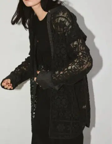 블록 레이스 셔츠 투데이풀 블랙 긴팔 블라우스