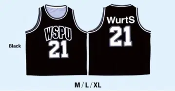 WurtS 농구 유니폼 굿즈 M 사이즈 블랙