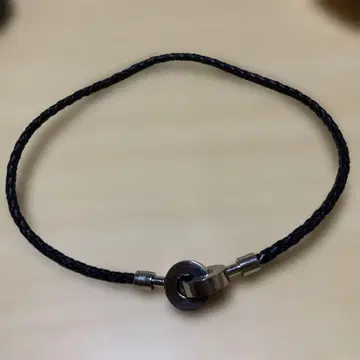 블랙 가죽 천연 가죽 목걸이