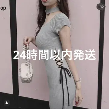 Amerge 원피스 chokerxlaceup maxi onepiece
