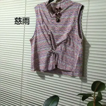 새상품급 자우 센소유니코 스트라이프 슬리브리스 베스트 40