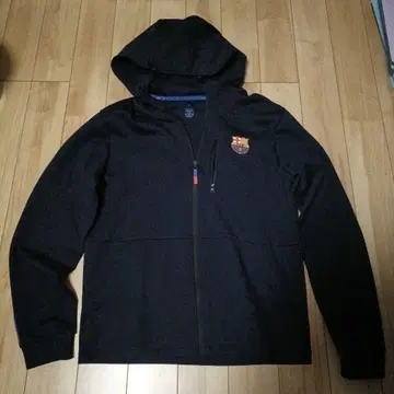 FC Barcelona 풀 지퍼 후드티 M 사이즈 블랙