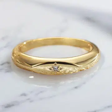 골드 반지 별 모양 다이아몬드