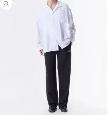 레이온 셔츠 화이트 "드레스 코드 라인"