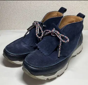 칼벤 숏부츠 네이비 스웨이드 프린지
