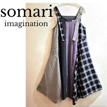 새상품 somari imagination 비대칭 절개 점퍼 스커트 M~L