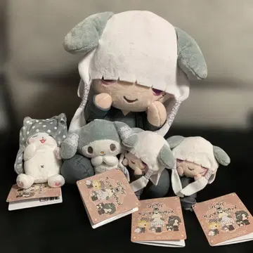 진천지개벽 집단 지그재그 봉제 인형 생명 마이멜로디 5종 세트