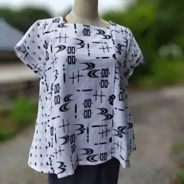 기모노 리메이크, 빈티지 원단 리메이크, 여름 기모노, 튜닉 블라우스