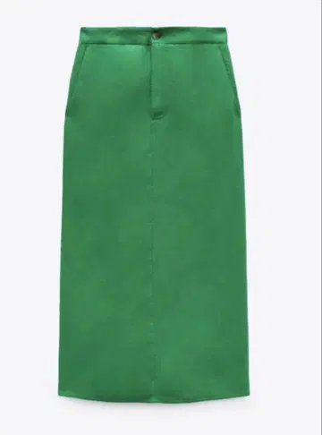 ZARA 자라 롱 기장 린넨 펜슬 스커트