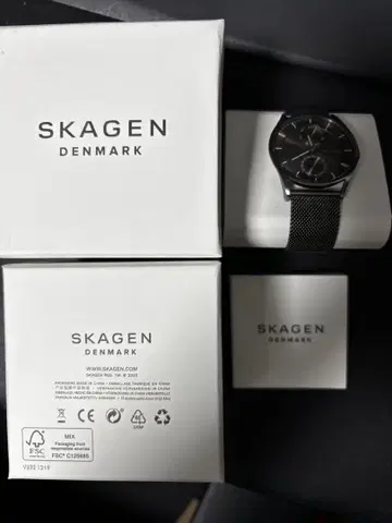 SKAGEN 덴마크 블랙 손목시계
