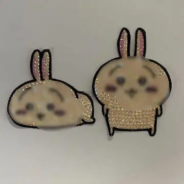 부채 데코 데코 부채 부품 토끼