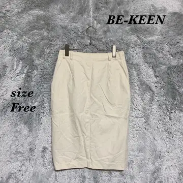BE-KEEN (F) 무릎 기장 타이트 스커트 백 슬릿 사이드 지퍼