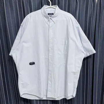 NAUTICA 블루 스트라이프 빅 셔츠 2XB