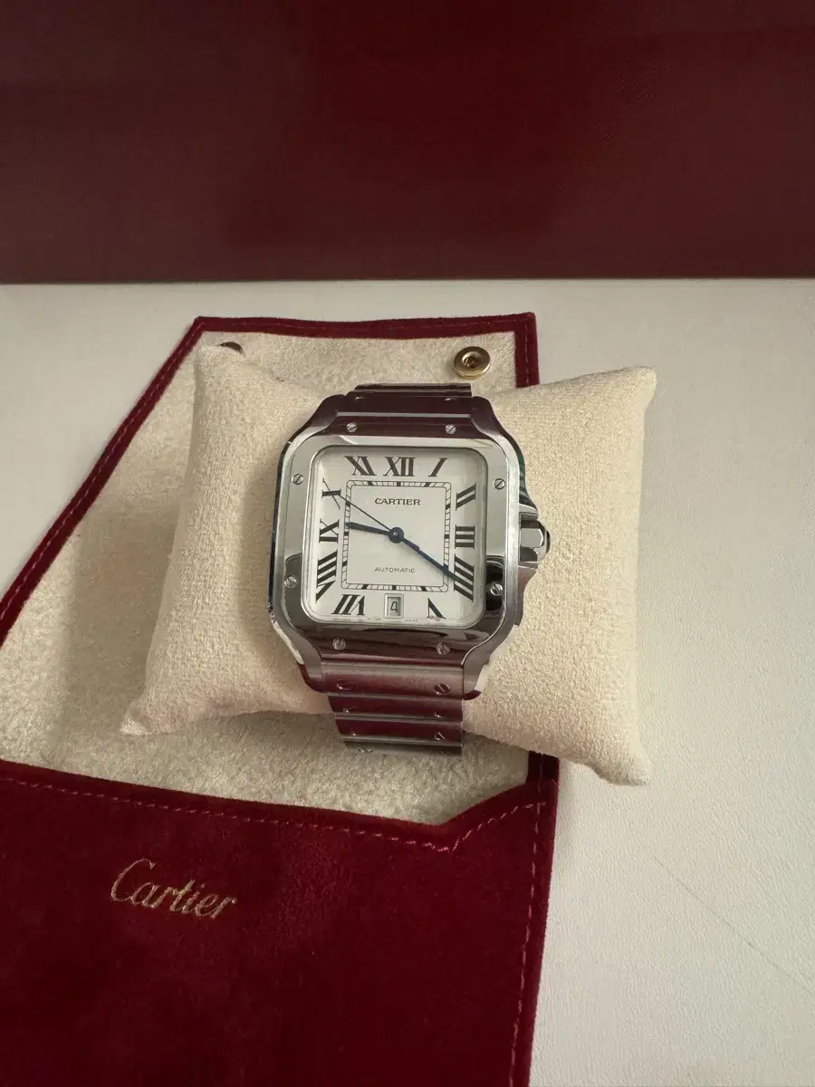 Cartier Santos Large White Dial