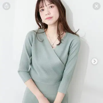 osono 카슈쿨 가는 리브 니트