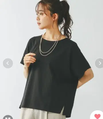 GLOBAL WORK 블랙 반팔 티셔츠 L
