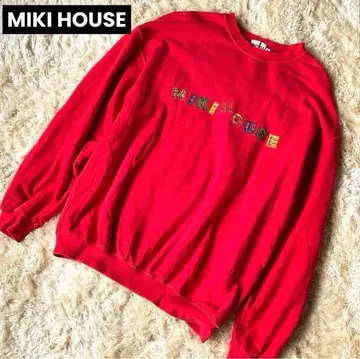 MIKI HOUSE 미키 하우스 로고스웨트 자수 체크 L 사이즈