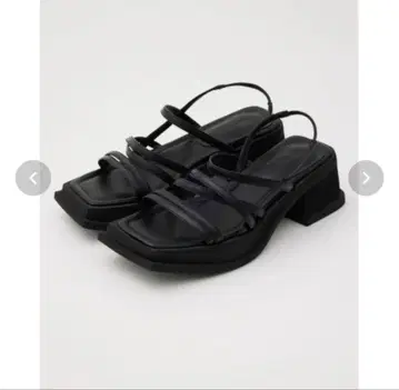 LAGUA GEM OVER LAP STRAP 샌들 블랙