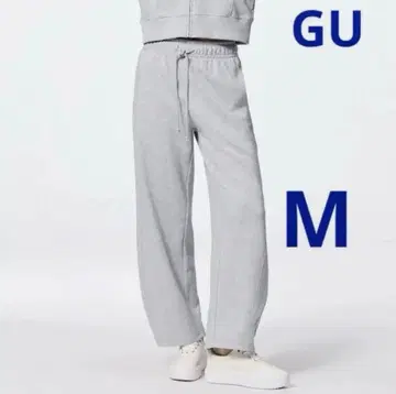 맨투맨 배럴 레그 팬츠 그레이 M 사이즈 지유